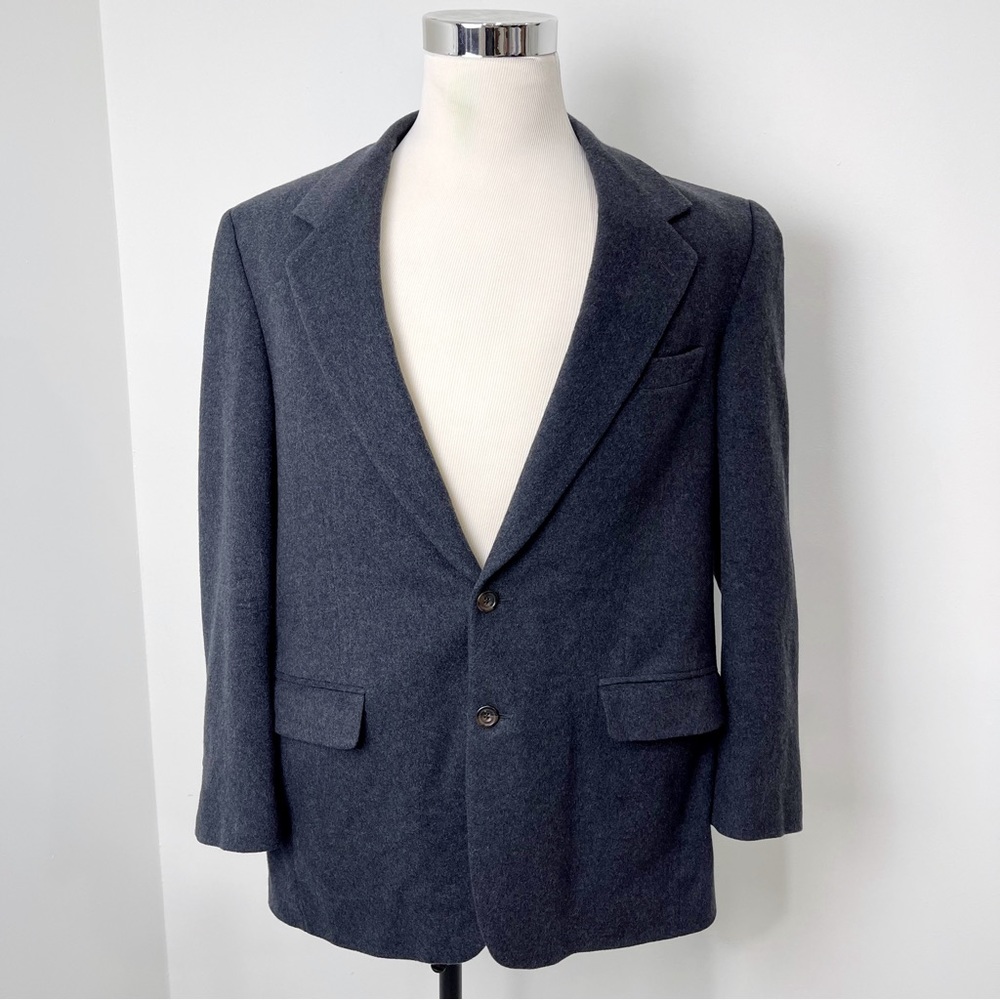 Joseph & Lyman Men's 100% Cashmere Sport Coat Blazer Charcoal Jacket Dark Gray